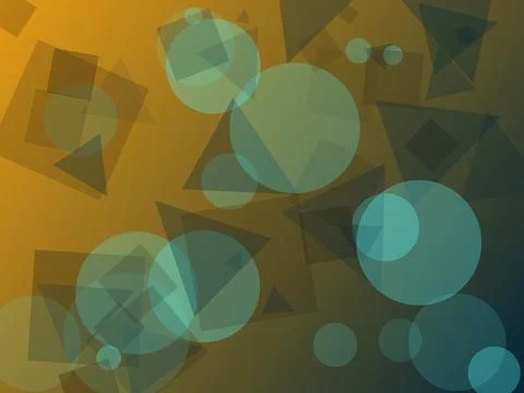 Abstract Geometric Background with Overlapping Translucent Circles and Tria.. Stock Illustration