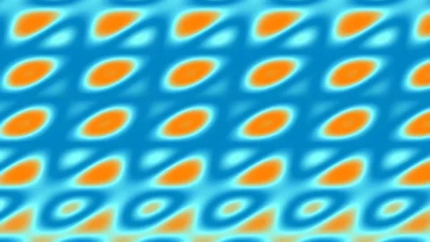 Abstract geometric background pattern, blue and orange wave design loop Stock Footage 341059534