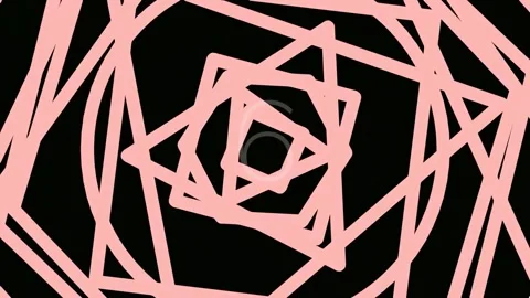 Abstract geometric background pattern of interconnected pink and black lines Stock Footage 342203872