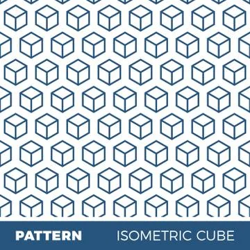 Abstract geometric background pattern with isometric cubes Illustrazione stock