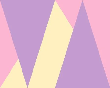 Abstract geometric background, pattern lilac pink yellow triangles. Stock Illustration
