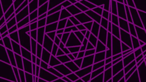 Abstract geometric background pattern with vibrant pink neon lines Stock Footage 341058304