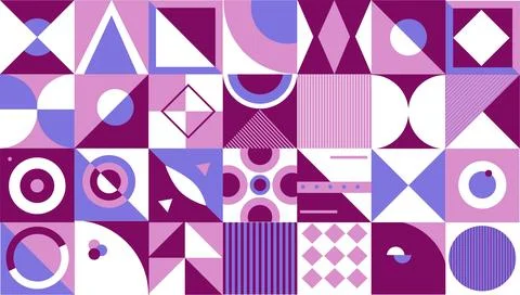 Abstract geometric background in pink and purple tones. Stock Illustration
