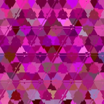 Abstract geometric background, pink triangles with multicolors rays Stock Illustration
