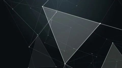Abstract geometric background with plexus. Stock Footage 87108271