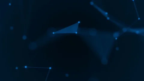 Abstract geometric background with plexus. Neon signboard. HUD Element. Stock Footage 79268850