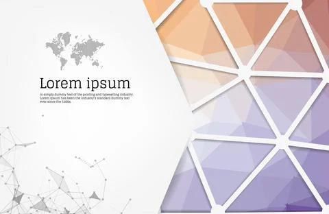 Abstract geometric background with polygons. Info graphics composition with g Stock Illustration