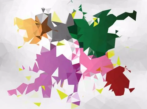 Abstract geometric background with polygons turquoise color. Vector EPS10 ill Stock Illustration