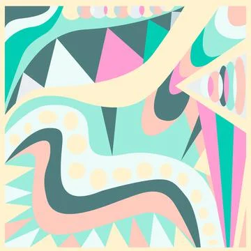 Abstract geometric background. Pucci style Stock Illustration