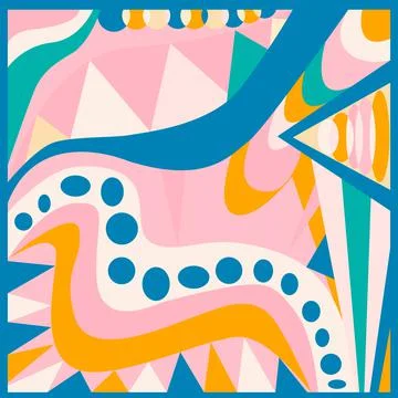 Abstract geometric background. Pucci style Stock Illustration