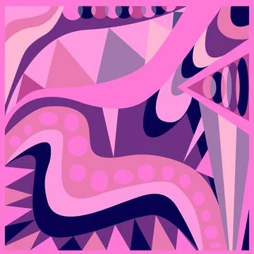 Abstract geometric background. Pucci style Stock Illustration