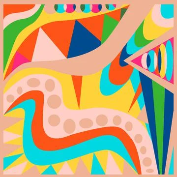 Abstract geometric background. Pucci style Stock Illustration