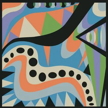 Abstract geometric background. Pucci style Stock Illustration