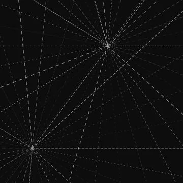 Abstract Geometric Background with Radial Dashed Lines Illustrazione stock