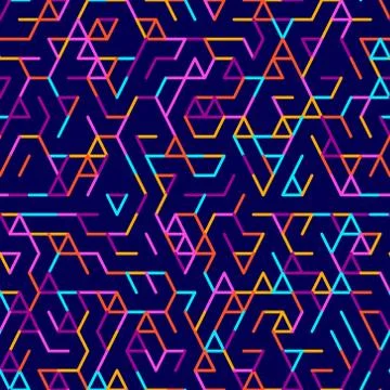 Abstract geometric background, random colored sticks. Seamless pattern. Stock Illustration