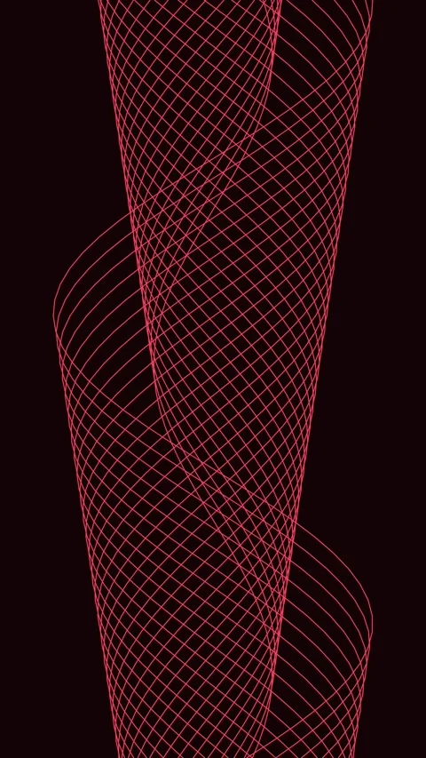 Abstract geometric background of red and black flowing lines Stock Footage 342522942
