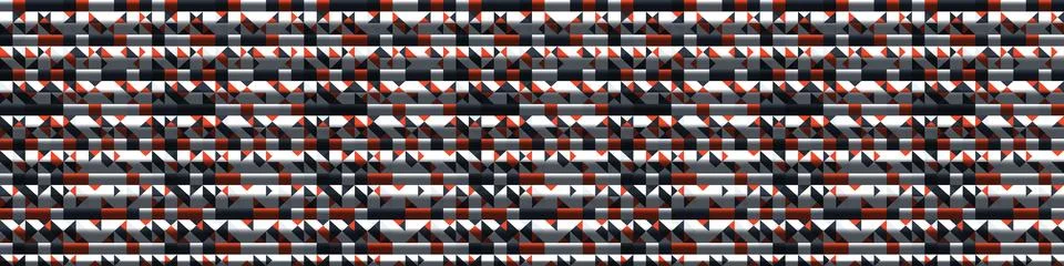 Abstract geometric background with red, dark blue and white triangles and square Stock Illustration