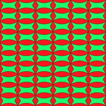 Abstract geometric background. Red-green seamless vector pattern of geometr.. Stock Illustration