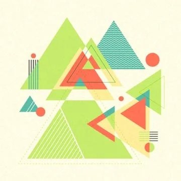 Abstract geometric background. Retro flyer Stock Illustration