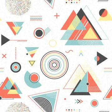 Abstract geometric background. Retro flyer Stock Illustration