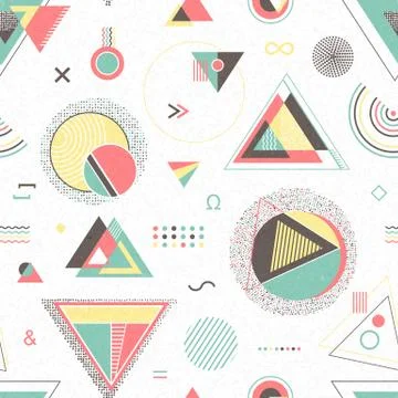 Abstract geometric background. Retro flyer Stock Illustration