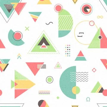Abstract geometric background. Retro flyer Stock Illustration