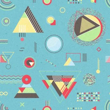 Abstract geometric background. Retro flyer Stock Illustration