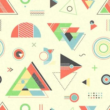 Abstract geometric background. Retro flyer Stock Illustration