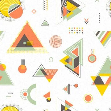 Abstract geometric background. Retro flyer Stock Illustration