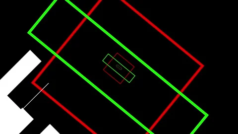 Abstract geometric background with rotating tunnel animation Stock Footage 340568483