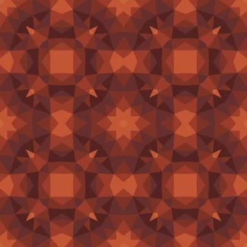 Abstract geometric background - seamless vector pattern in brown colors. Stock Illustration