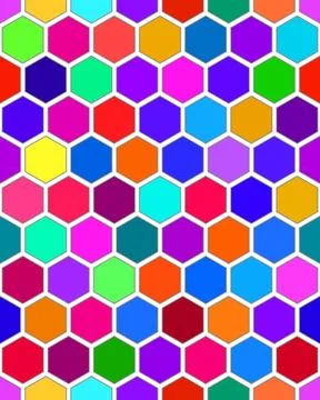 Abstract geometric background seamless wallpaper with hexagons. Vector illu.. Stock Illustration