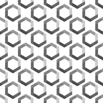 Abstract geometric background seamless wallpaper with hexagons. Vector illust Illustrazione stock