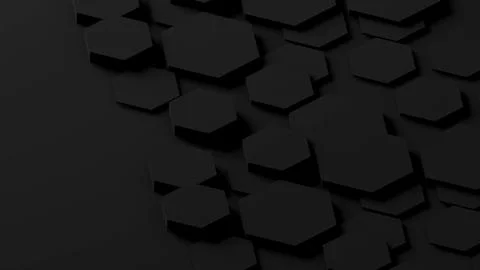 Abstract geometric background shapes black hexagon in relief, both high and.. Illustrazione stock