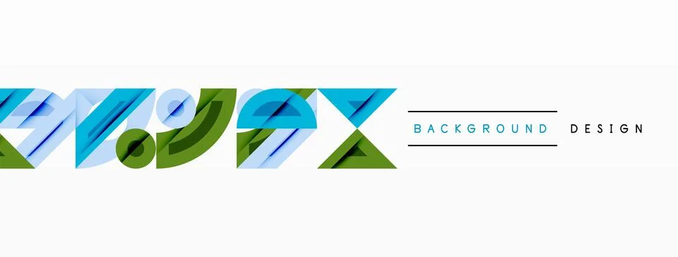Abstract geometric background with shapes, featuring circular and rounded e.. Stock Illustration