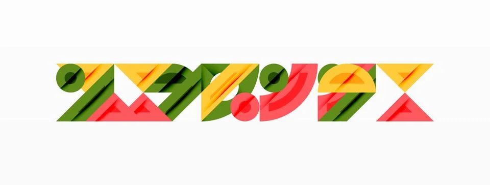 Abstract geometric background with shapes, featuring circular and rounded Stock Illustration