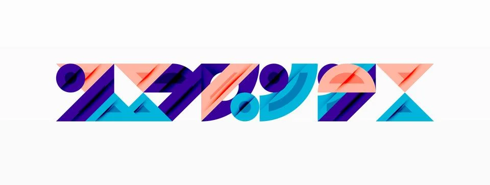 Abstract geometric background shapes forming a modern, symmetrical pattern... Stock Illustration
