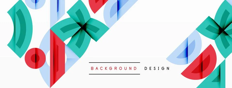 Abstract geometric background shapes forming a modern, symmetrical pattern. Bold Stock Illustration