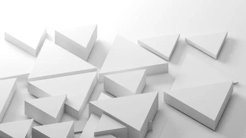 Abstract geometric background shapes white triangle in relief, both high an.. Stock Illustration