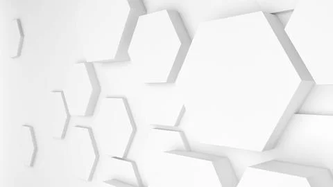 Abstract geometric background shapes white hexagon in relief, both high and.. 스톡 일러스트