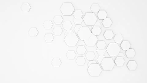 Abstract geometric background shapes white hexagon in relief, both high and.. Illustrazione stock