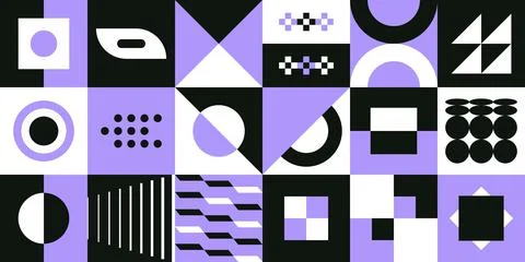 Abstract geometric background. Simple minimalist bold forms swiss style Stock Illustration