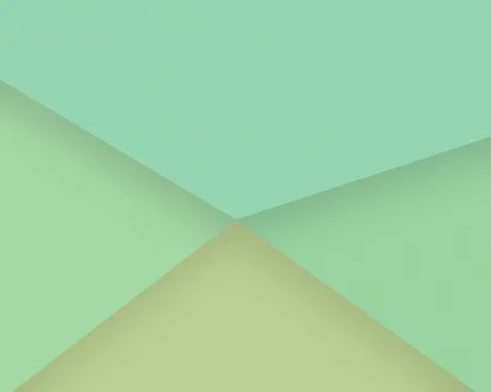 Abstract geometric background with soft light, overlapping mint and green p.. Stock Illustration