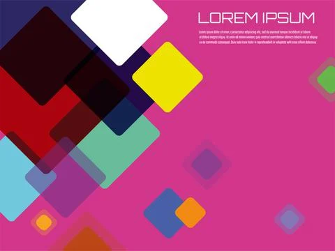 Abstract geometric background with squares. Vector banner design for your Stock Illustration