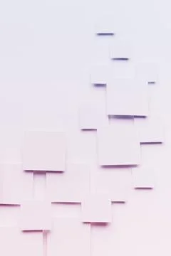 Abstract geometric background with squares as wave or flow shape in soft ligh Stock Photos