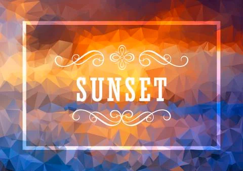 Abstract Geometric background. Summer abstract background poster Stock Illustration