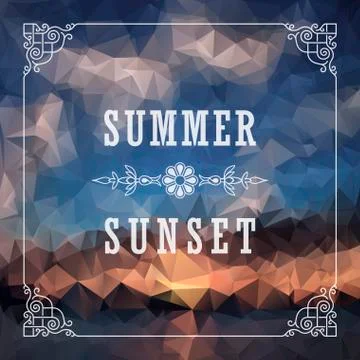 Abstract Geometric background. Summer abstract background poster Stock Illustration