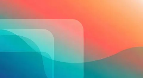 Abstract geometric background with teal and orange overlapping translucent .. Stock Illustration