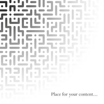 Abstract geometric background - tech design. Black digital pattern 스톡 일러스트