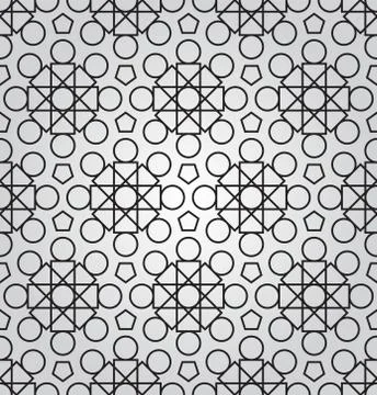 Abstract geometric background with techno ornament Stock Illustration